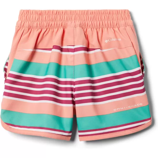 Columbia Girls Sandy Shores BoardshortWild Fuchsia Milo Stripe