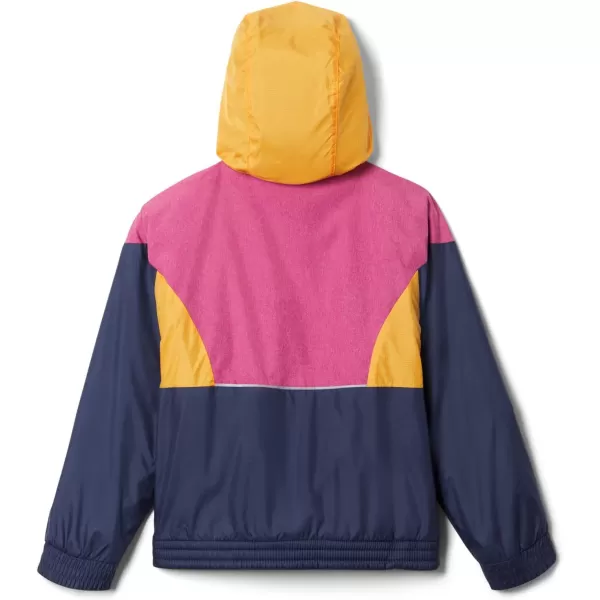 Columbia Girls Side Hill Lined WindbreakerNocturnalWild FuchsiaMango