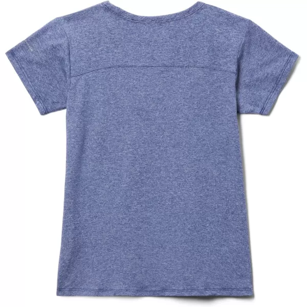 Columbia Girls Tech Trail Short Sleeve TeeDark Sapphire Heather