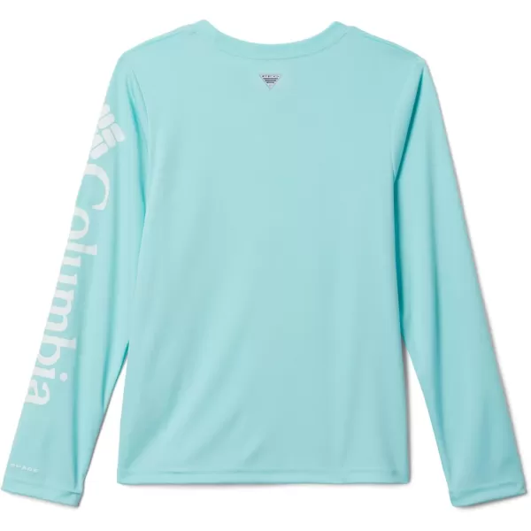 Columbia Girls Tidal Tee Long SleeveGulf StreamWhite Logo