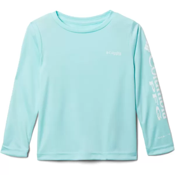 Columbia Girls Tidal Tee Long SleeveGulf StreamWhite Logo