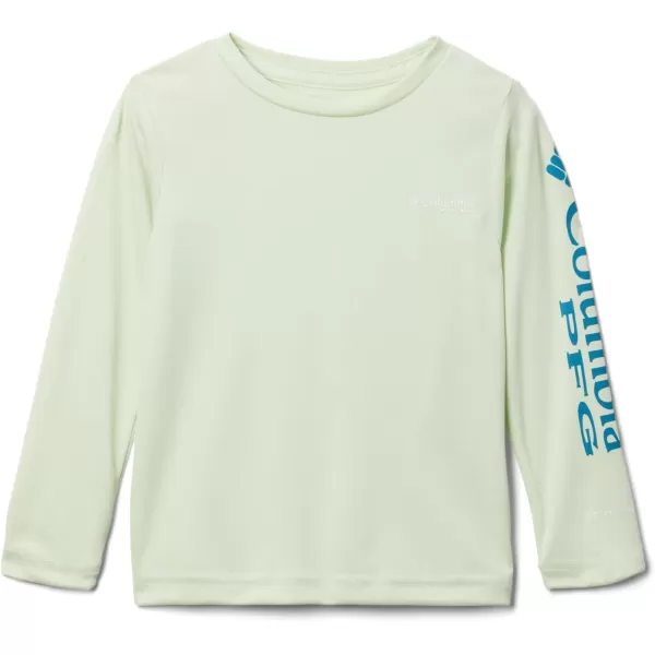 Columbia Girls Tidal Tee Long SleeveLight LimeDeep Marine Logo