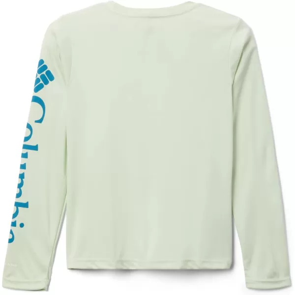 Columbia Girls Tidal Tee Long SleeveLight LimeDeep Marine Logo