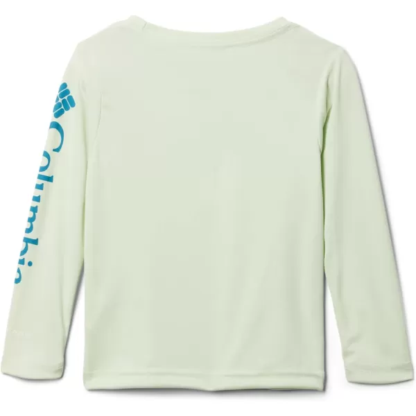 Columbia Girls Tidal Tee Long SleeveLight LimeDeep Marine Logo