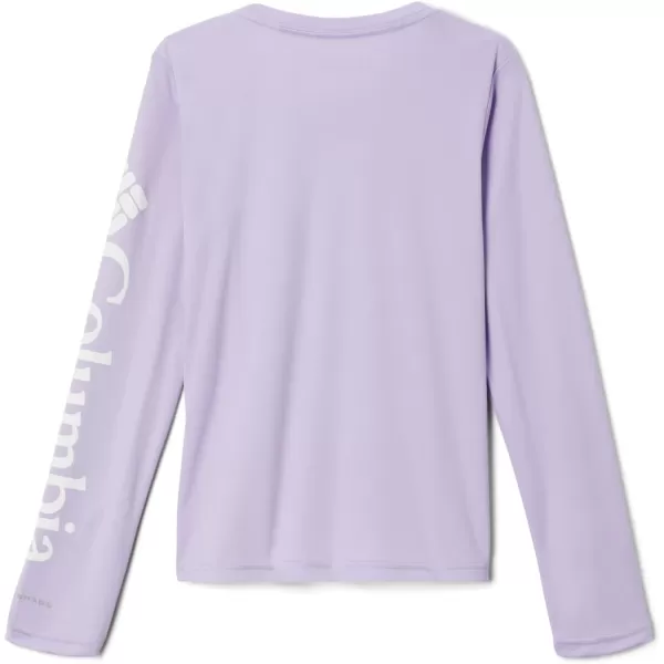 Columbia Girls Tidal Tee Long SleeveSoft VioletWhite Logo