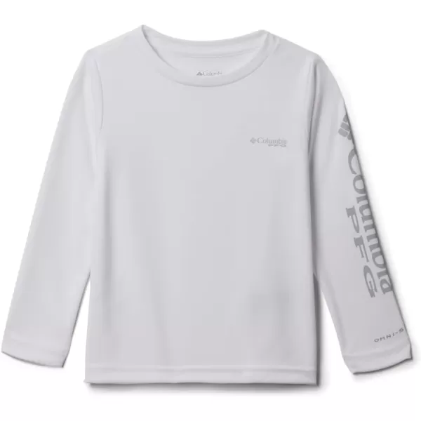 Columbia Girls Tidal Tee Long SleeveWhiteCirrus Grey Logo