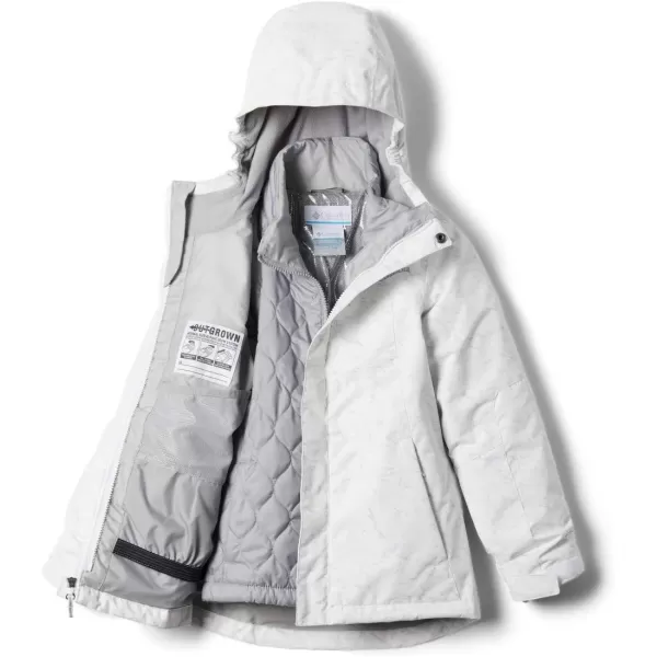 Columbia Girls Whirlibird Ii Interchange JacketWhite Crackle PrintColumbia Grey