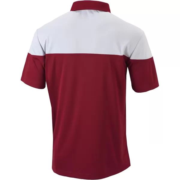 Columbia Golf Mens OmniWick Best Ball PoloBeet  White