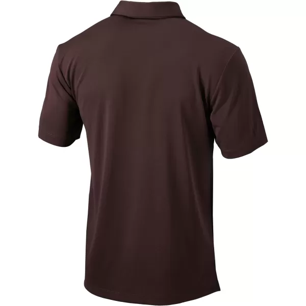Columbia Golf Mens OmniWick Drive PoloBrown