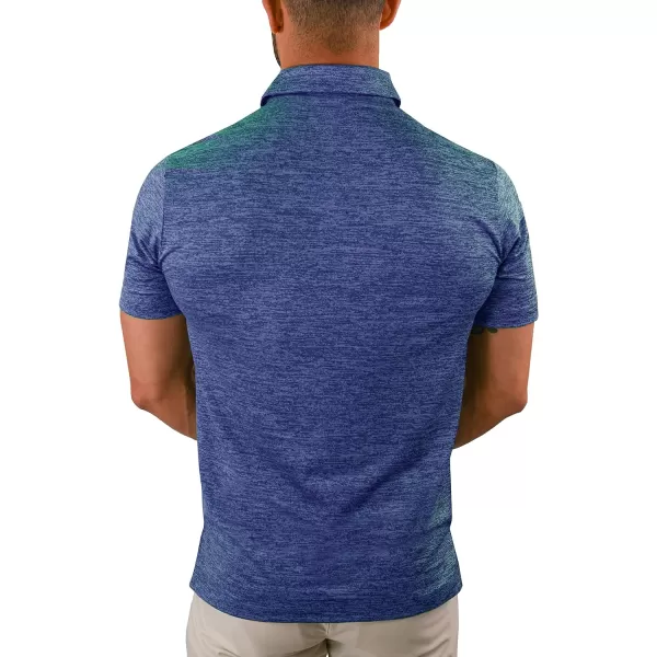Columbia Golf Mens OmniWick Final Round PoloAzul