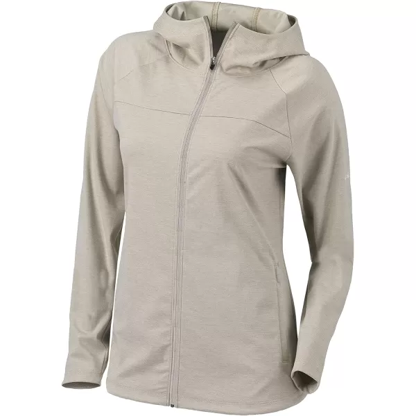 Columbia Golf Womens OmniWick Half Shot Full Zip with Attached HoodFossil