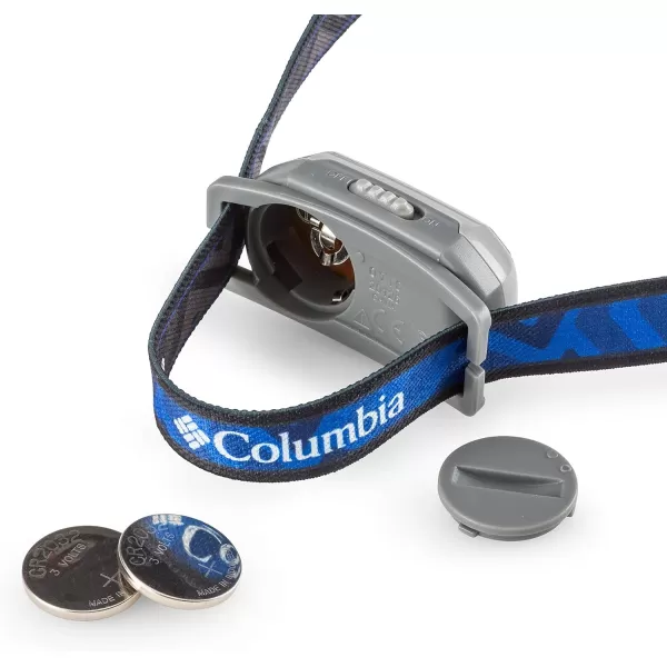 Columbia Headlamp 175 Lumen MultiColor LED Head Light  Best Headband Light Camping Accessories for Outdoors Adventures Hiking Backpacking Fishing Running amp CyclingBlue 25 Lumens