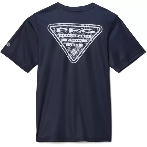 Columbia Kids Collegiate Terminal Tackle Short Sleeve ShirtDc  Collegiate Navy