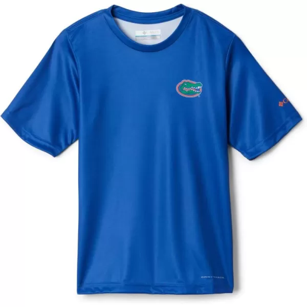 Columbia Kids Collegiate Terminal Tackle Short Sleeve ShirtFla  Azul