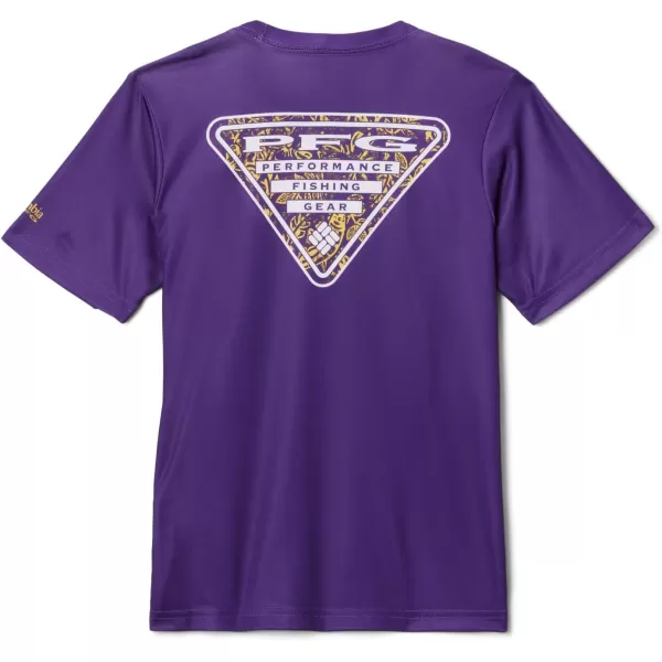 Columbia Kids Collegiate Terminal Tackle Short Sleeve ShirtLsu  Vivid Purple