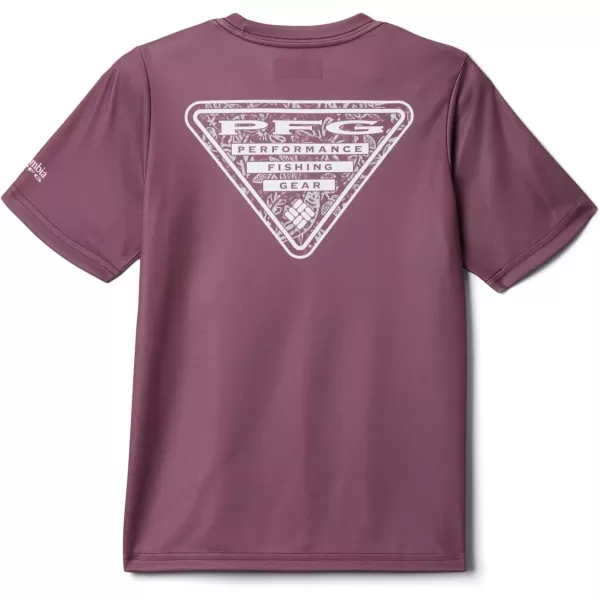 Columbia Kids Collegiate Terminal Tackle Short Sleeve ShirtTam  Deep Maroon