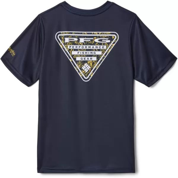 Columbia Kids Collegiate Terminal Tackle Short Sleeve ShirtWv  Collegiate Navy