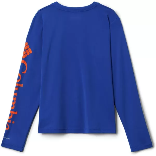 Columbia Kids Collegiate Youth Terminal Tackle LS ShirtFla  AzulSpark Orange