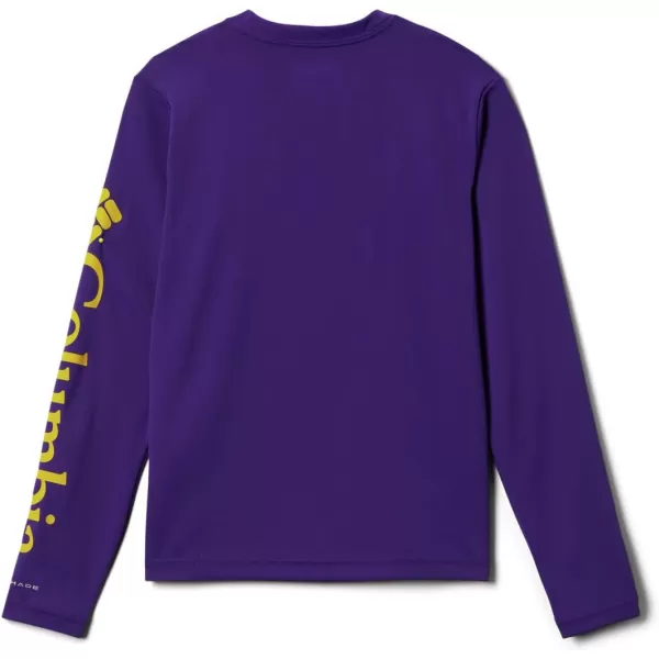 Columbia Kids Collegiate Youth Terminal Tackle LS ShirtLsu  Vivid PurpleYellow