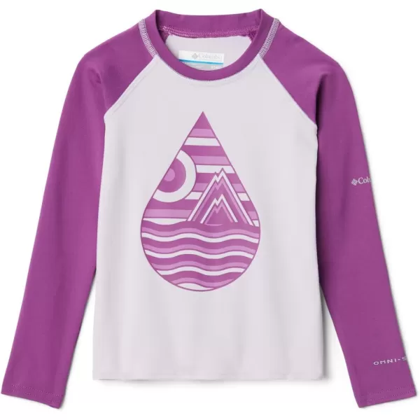 Columbia Kids Sandy Shores Printed Long Sleeve SunguardPale Lilac  Berry Jam