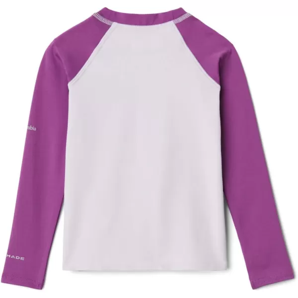 Columbia Kids Sandy Shores Printed Long Sleeve SunguardPale Lilac  Berry Jam