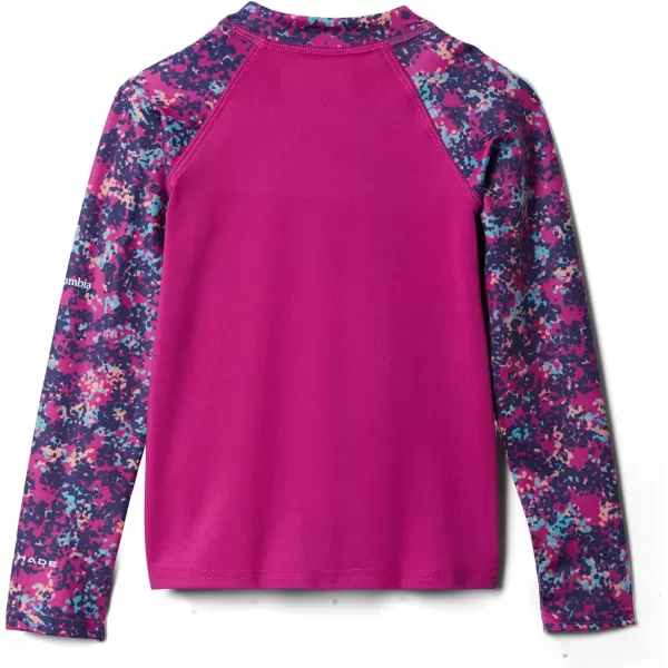 Columbia Kids Sandy Shores Printed Long Sleeve SunguardWild FuchsiaWild Fuchsia Dotty Disguis