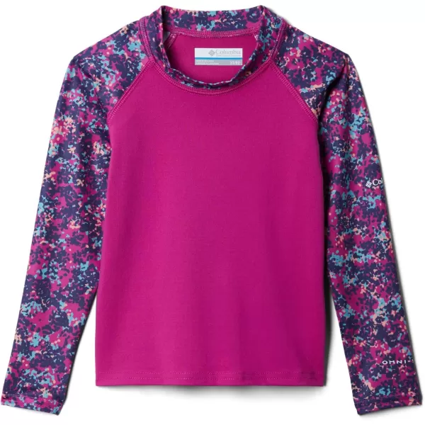 Columbia Kids Sandy Shores Printed Long Sleeve SunguardWild FuchsiaWild Fuchsia Dotty Disguis