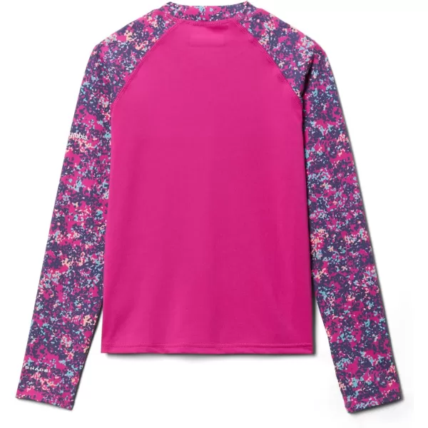 Columbia Kids Sandy Shores Printed Long Sleeve SunguardWild FuchsiaWild Fuchsia Dotty Disguis