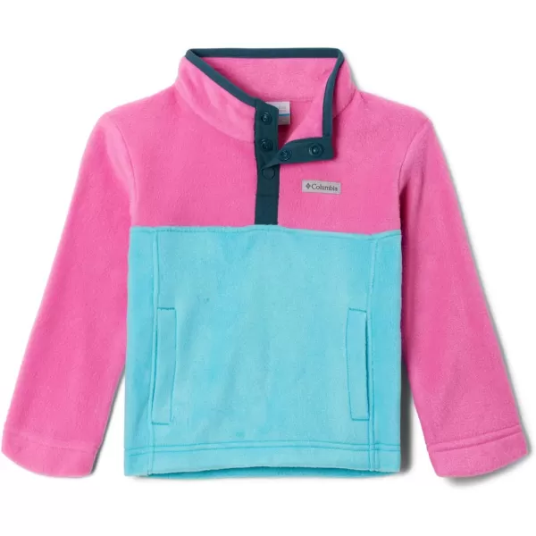 Columbia Kids Steens MTN 14 Snap Fleece PullOverGeyser  Pink Ice