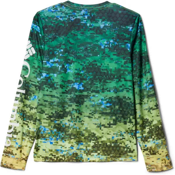 Columbia Kids Super Terminal Tackle Long SleeveDorado Digi Camo Fade