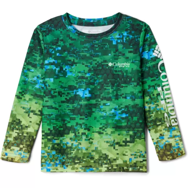 Columbia Kids Super Terminal Tackle Long SleeveDorado Digi Camo Fade