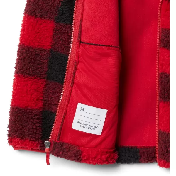 Columbia Kids Winter Pass Printed Sherpa Full ZipMountain Red Check Print