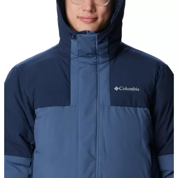 Columbia Mens Aldercrest Down Hooded JacketDark Mountain  Collegiate Navy