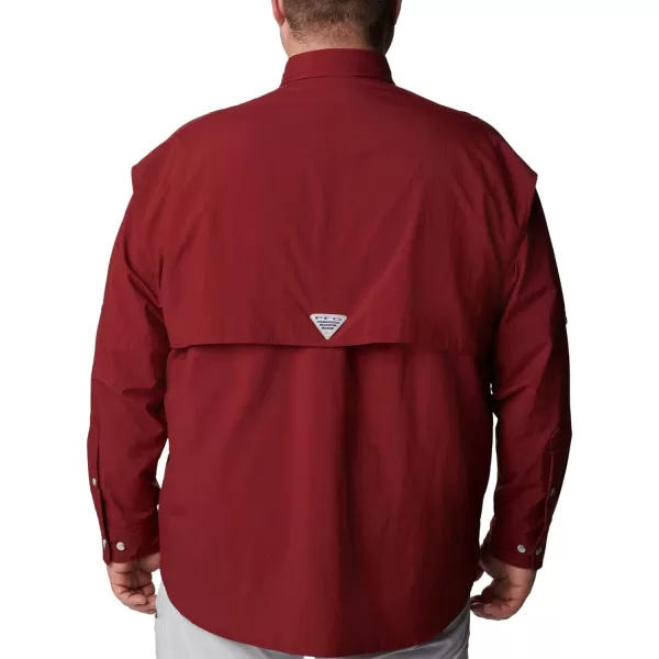 Columbia Mens Bahama II Long Sleeve ShirtRed Jasper