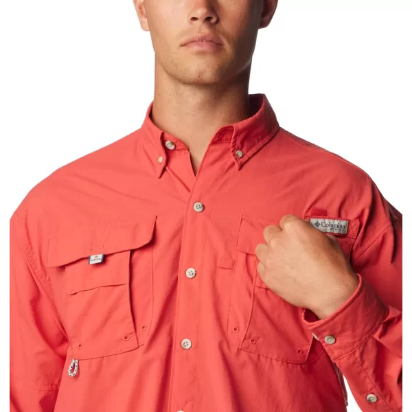 Columbia Mens Bahama II Long Sleeve ShirtSunset Red