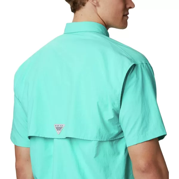 Columbia Mens Bahama Ii Short Sleeve ShirtBright Aqua