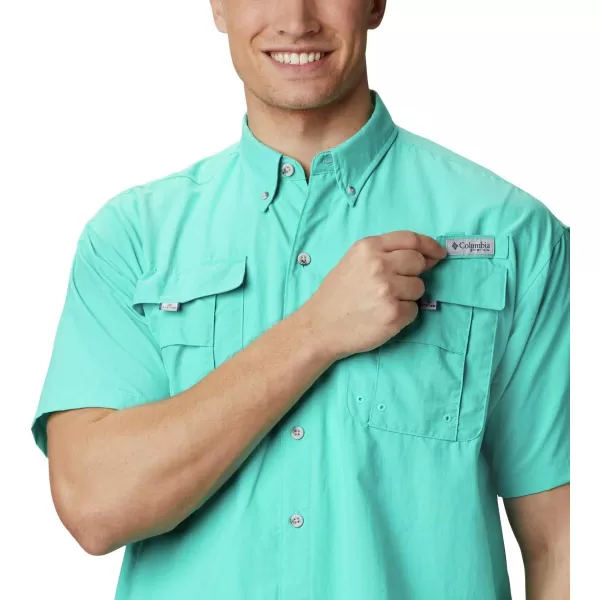 Columbia Mens Bahama Ii Short Sleeve ShirtBright Aqua