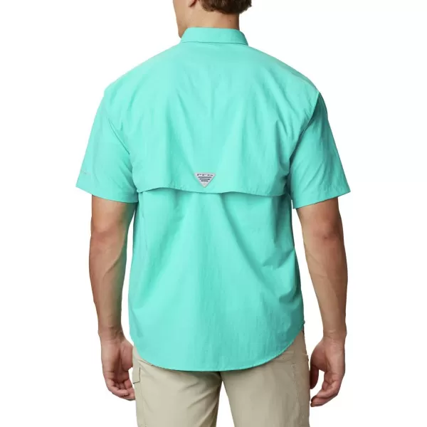 Columbia Mens Bahama Ii Short Sleeve ShirtBright Aqua