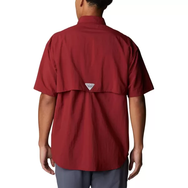 Columbia Mens Bahama Ii Short Sleeve ShirtRed Jasper