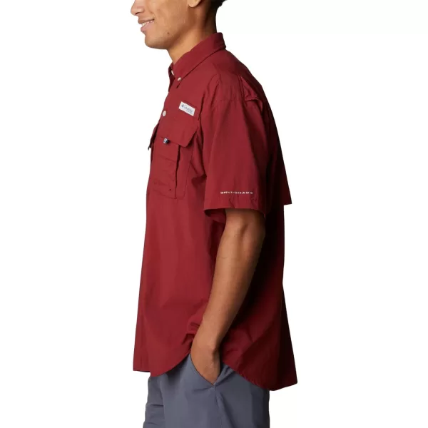 Columbia Mens Bahama Ii Short Sleeve ShirtRed Jasper