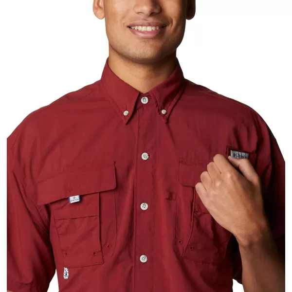 Columbia Mens Bahama Ii Short Sleeve ShirtRed Jasper