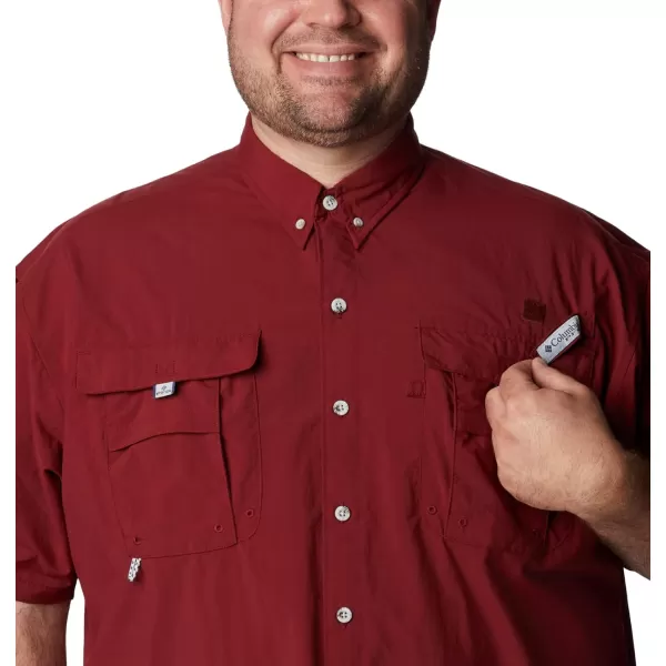 Columbia Mens Bahama Ii Short Sleeve ShirtRed Jasper