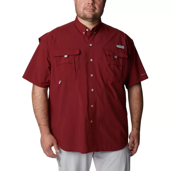 Columbia Mens Bahama Ii Short Sleeve ShirtRed Jasper