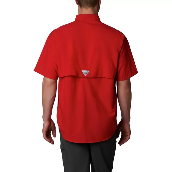 Columbia Mens Bahama Ii Short Sleeve ShirtRed Spark