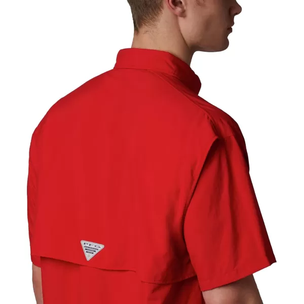 Columbia Mens Bahama Ii Short Sleeve ShirtRed Spark