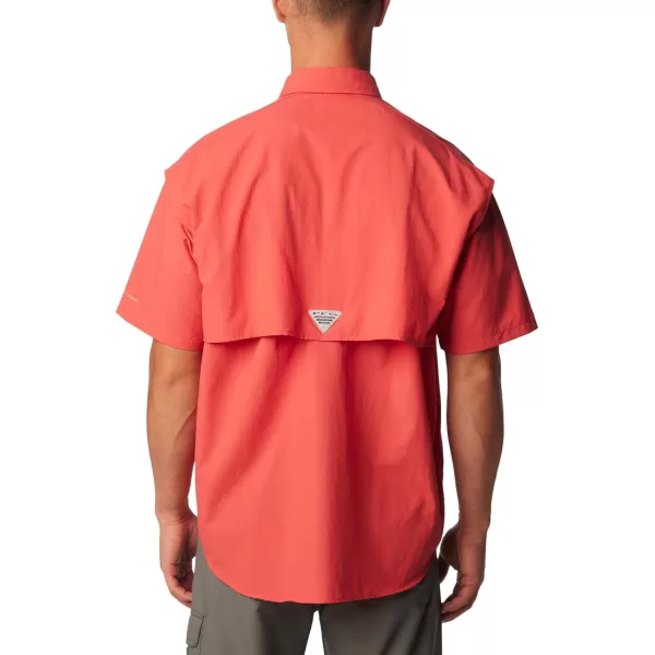 Columbia Mens Bahama Ii Short Sleeve ShirtSunset Red