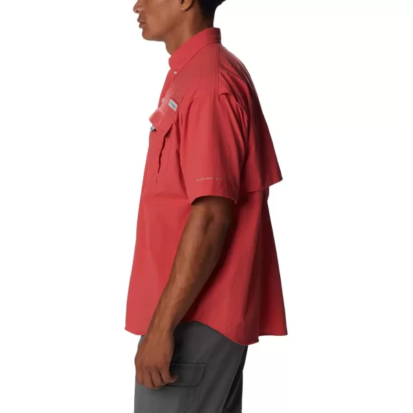 Columbia Mens Bahama Ii Short Sleeve ShirtSunset Red