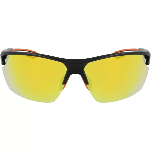 Columbia Mens Barlow Basin Rectangular SunglassesMatte BlackOrange