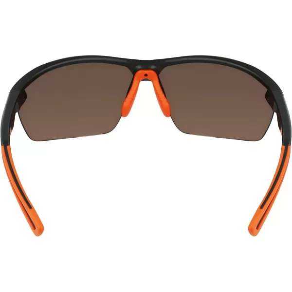 Columbia Mens Barlow Basin Rectangular SunglassesMatte BlackOrange