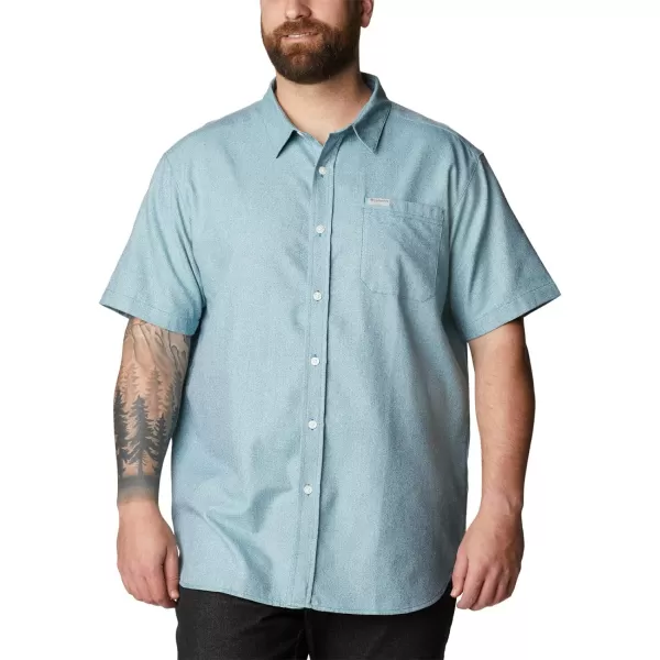 Columbia Mens Big amp Tall Rapid Rivers Novelty Short SleeveCollegiate NavyElectric Turquoise